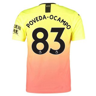 Maillot Manchester City NO.83 Poveda Ocampo Third 2019 2020 Orange Pas Cher