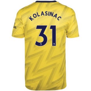 Maillot Arsenal NO.31 Kolasinac Exterieur 2019 2020 Jaune Pas Cher