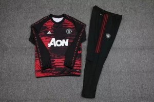 Survetement Manchester United 2020 2021 Noir Rouge Marine Pas Cher