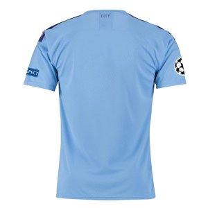 Thailande Maillot Manchester City Domicile 2019 2020 Bleu Pas Cher