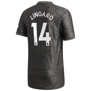 Maillot Manchester United NO.14 Lingard Exterieur 2020 2021 Noir Pas Cher