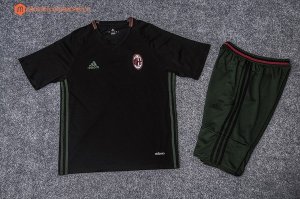 Entrainement Milan Ensemble Complet 2017 2018 Noir Vert Pas Cher