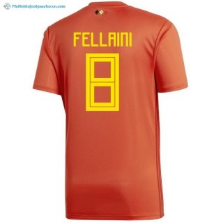 Maillot Belgica Domicile Fellaini 2018 Rouge Pas Cher