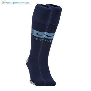 Chaussette Manchester City Domicile 2018 2019 Bleu Pas Cher