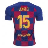 Maillot Barcelona NO.15 Lenglet Domicile 2019 2020 Bleu Rouge Pas Cher