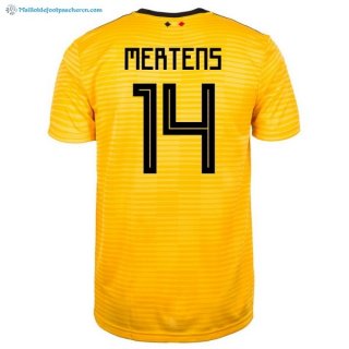 Maillot Belgica Exterieur Mertens 2018 Jaune Pas Cher