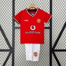 Maillot Manchester United Domicile Enfant Retro 2000 2001