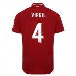 Maillot Liverpool Domicile Virgil 2018 2019 Rouge Pas Cher