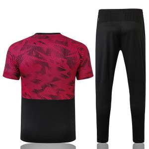 Entrainement AC Milan Ensemble Complet 2019 2020 Noir Blanc Rouge Pas Cher