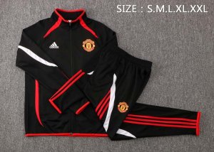 Survetement Manchester United 2022 Noir Rouge Blanc