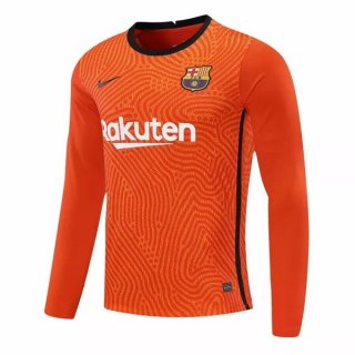 Maillot Barcelona Gardien ML 2020 2021 Orange Pas Cher