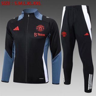 Survetement Manchester United 2024 2025 Noir Gris 2