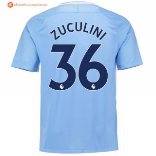 Maillot Manchester City Domicile Zuculini 2017 2018 Pas Cher