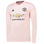 Maillot Manchester United Exterieur ML 2018 2019 Rose Pas Cher