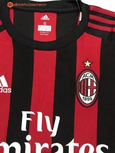 Maillot Milan Domicile ML 2017 2018 Pas Cher