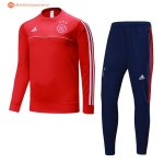 Survetement Ajax 2017 2018 Rouge Blanc Bleu Pas Cher