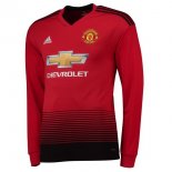 Maillot Manchester United Domicile ML 2018 2019 Rouge Pas Cher