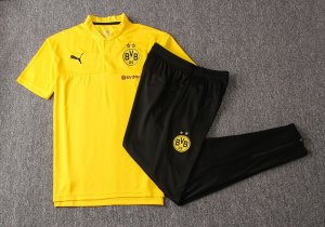 Polo Ensemble Complet Borussia Dortmund 2019 2020 Jaune Noir Pas Cher