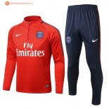 Survetement Paris Saint Germain Enfant 2017 2018 Rouge Bleu Pas Cher