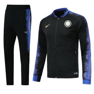 Survetement Inter Milan 2018 2019 Noir Bleu Pas Cher