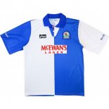 Thailande Maillot Blackburn Rovers Domicile Retro 1994 1995 Blanc Bleu Pas Cher