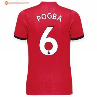 Maillot Manchester United Domicile Pogba 2017 2018 Pas Cher