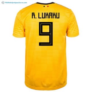 Maillot Belgica Exterieur R.lukaku 2018 Jaune Pas Cher