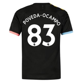 Maillot Manchester City NO.83 Poveda Ocampo Exterieur 2019 2020 Noir Pas Cher