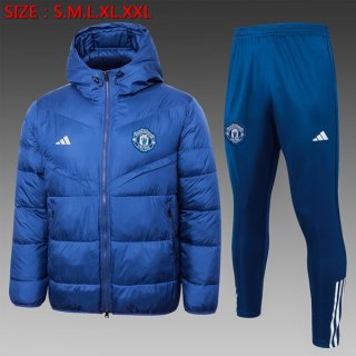 Manteau de duvet Manchester United Ensemble Complet 2024 2025 Bleu