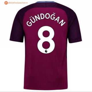 Maillot Manchester City Exterieur Gundogan 2017 2018 Pas Cher