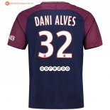 Maillot Paris Saint Germain Alves Domicile Dani 2017 2018 Pas Cher