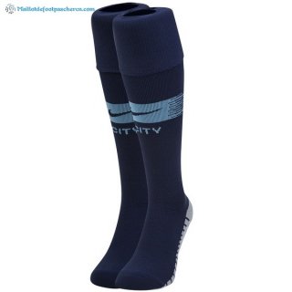 Chaussette Manchester City Domicile 2018 2019 Bleu Pas Cher