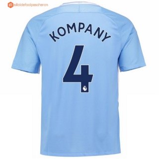 Maillot Manchester City Domicile Kompany 2017 2018 Pas Cher