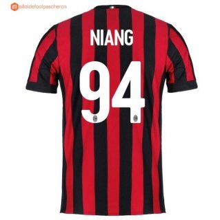 Maillot Milan Domicile Niang 2017 2018 Pas Cher