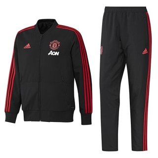 Survetement Manchester United 2018 2019 Noir Rouge Pas Cher