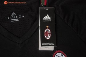 Entrainement Milan Ensemble Complet 2017 2018 Noir Vert Pas Cher