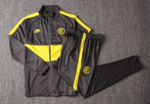 Survetement Inter Milan 2019 2020 Gris Jaune Pas Cher