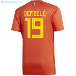 Maillot Belgica Domicile Dembélé 2018 Rouge Pas Cher