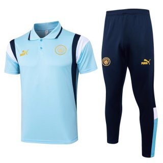 Polo Manchester City Ensemble Complet 2024 2025 Bleu