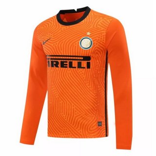 Maillot Inter Milan ML Gardien 2020 2021 Orange Pas Cher