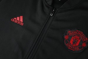 Survetement Manchester United 2019 2020 Noir Rouge Pas Cher