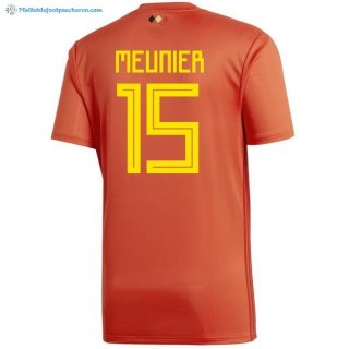 Maillot Belgica Domicile Meunier 2018 Rouge Pas Cher