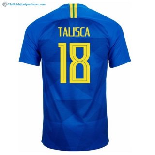 Maillot Brésil Exterieur Talisca 2018 Bleu Pas Cher