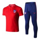 Polo Atlético de Madrid Ensemble Complet 2018 2019 Rouge Pas Cher