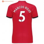 Maillot Manchester United Domicile Marcos 2017 2018 Pas Cher