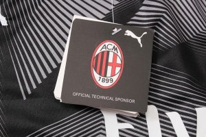 Entrainement AC Milan Ensemble Complet 2018 2019 Gris Noir Pas Cher