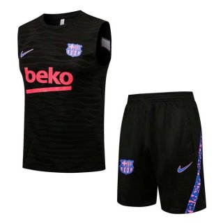 Maillot Barcelona Sans Manches 2022 Noir