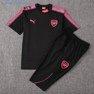 Maillot Entrainement Arsenal Ensemble Complet 2017 2018 Noir Pas Cher