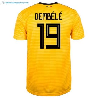 Maillot Belgica Exterieur Dembélé 2018 Jaune Pas Cher