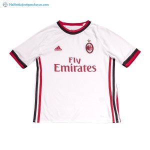 Maillot AC Milan Exterieur Enfant 2017 2018 Blanc Pas Cher